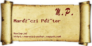 Maráczi Péter névjegykártya